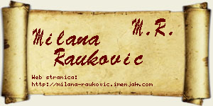Milana Rauković vizit kartica